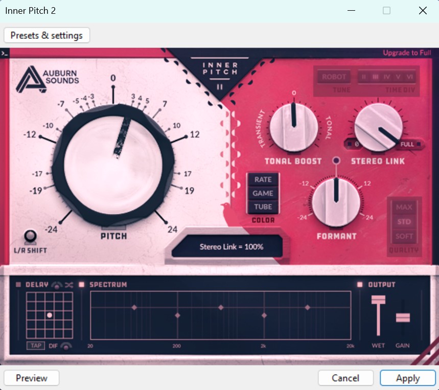 UI for Inner Pitch 2 plugin
