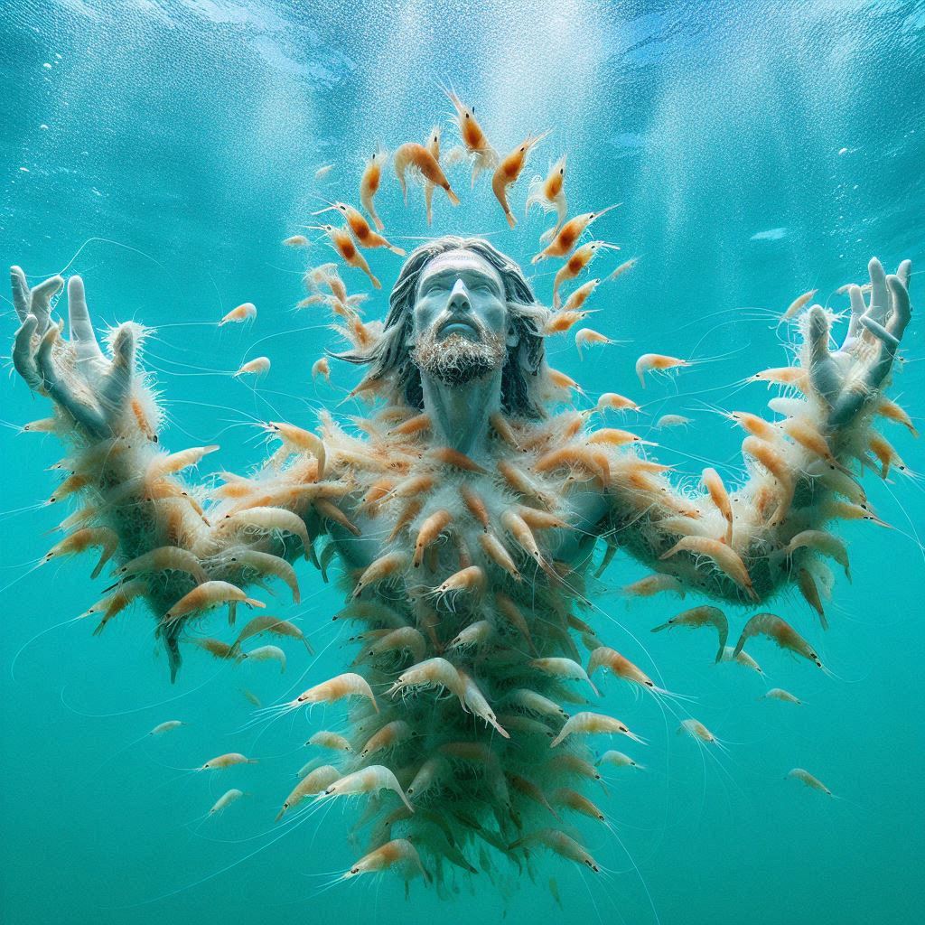 An AI-generated Shrimp Jesus