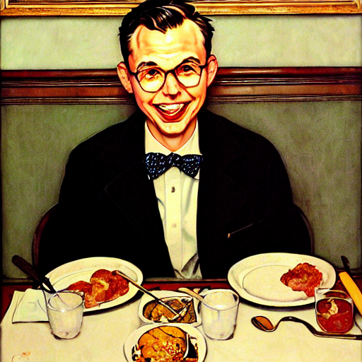 AI generated image of me by Norman Rockwell