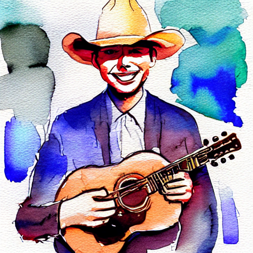 AI generated image of me, cowboy watercolor