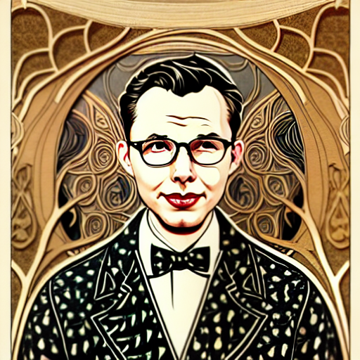 AI generated image of me, art deco