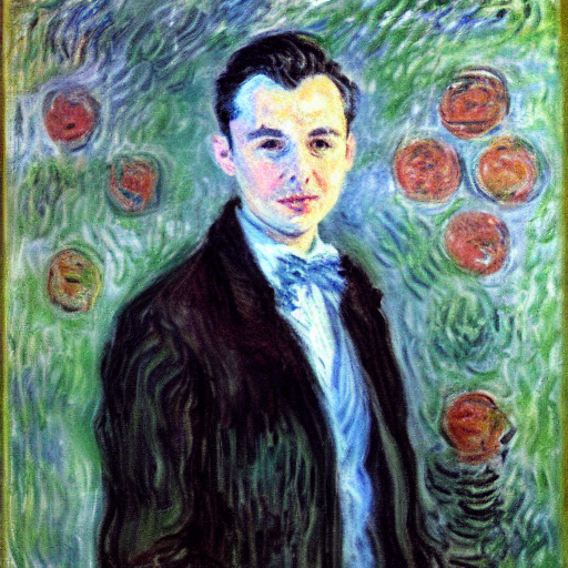 AI generated image of me by Claude Monet
