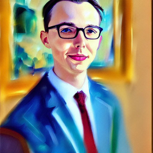 AI generated image of me, nice painting