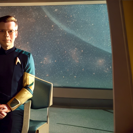 AI generated image of me in Star Trek
