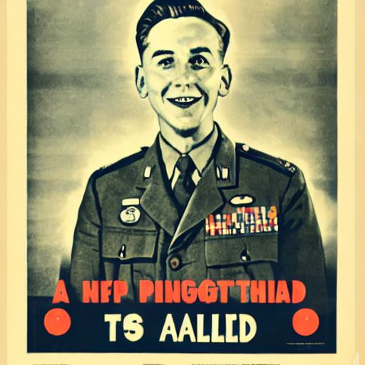 AI generated image of me, Axis Propaganda Poster