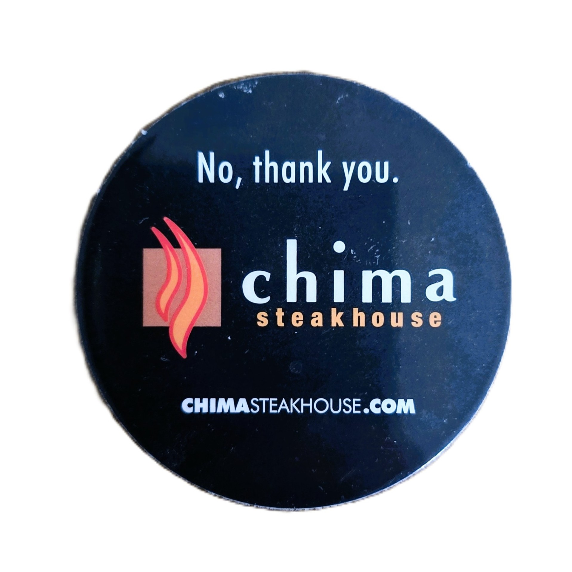 Chima Steakhouse meat indicator on the 'no thank you' side
