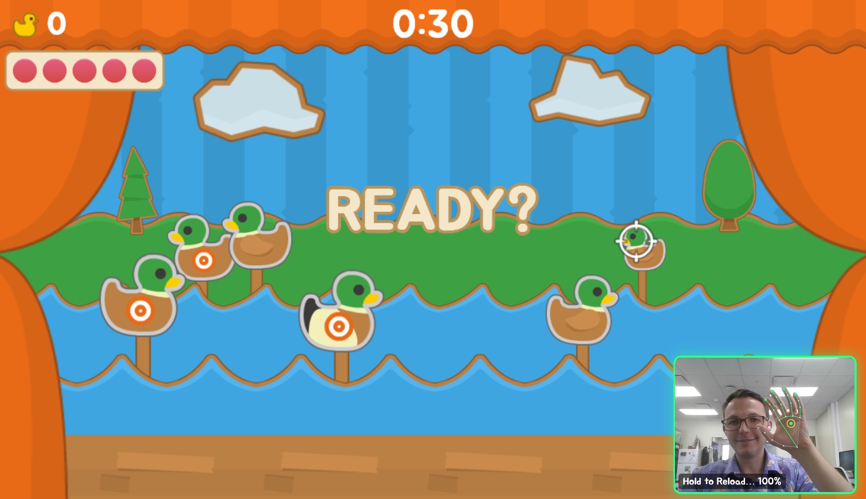 Splash Screen for Carnival Quacks, a videogame I made with Claude Code.