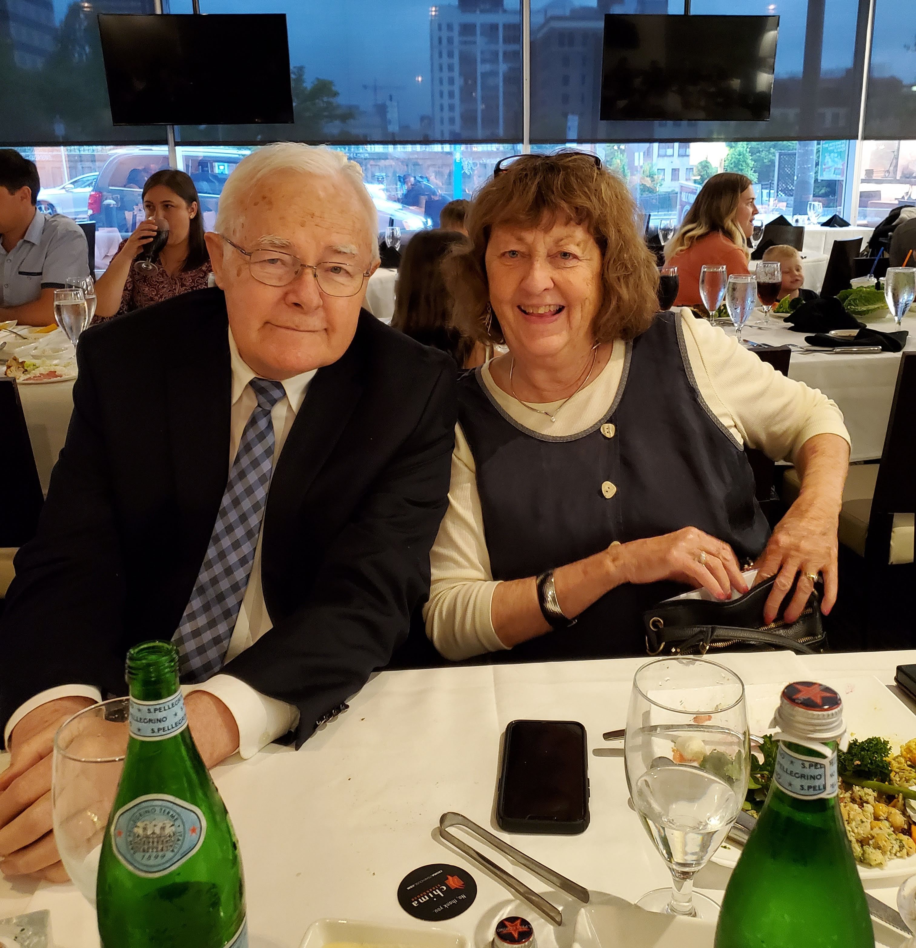 John and Jean Lyman at Chima steakhouse in Philadelphia