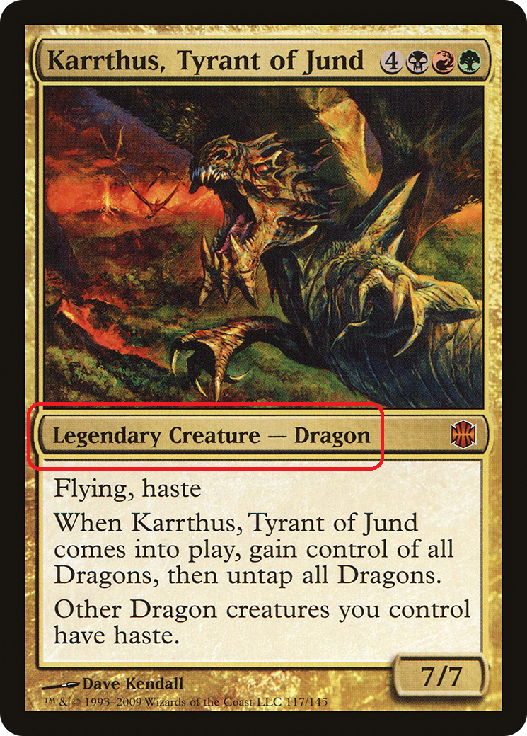 The Magic:the Gathering Card karrthus, Tyrant of Jund