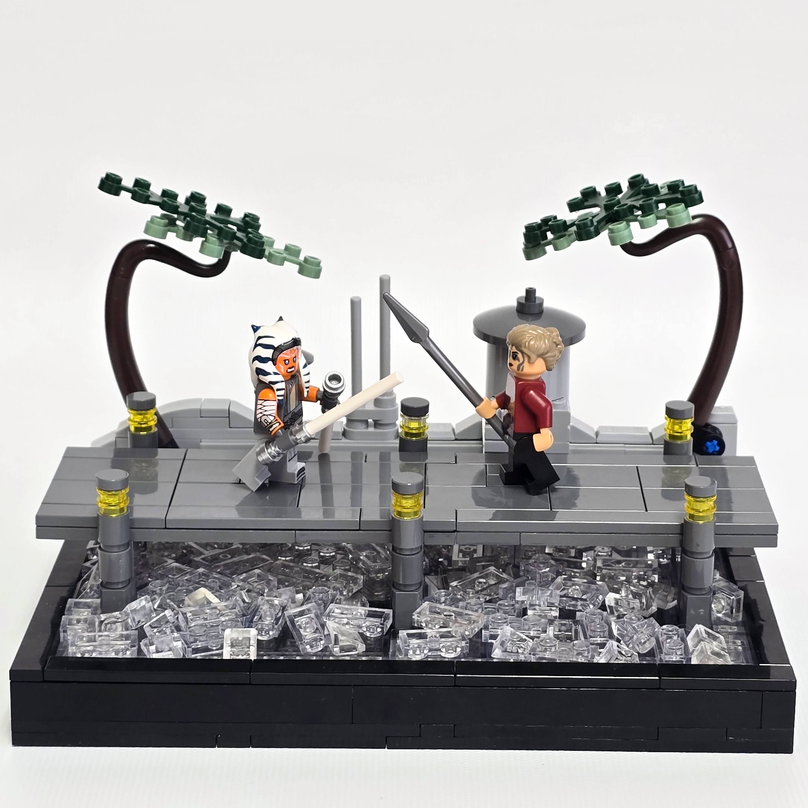 Lego adult Ahsoka Tano fighting Morgan Elsbeth, created by Alex Lyman