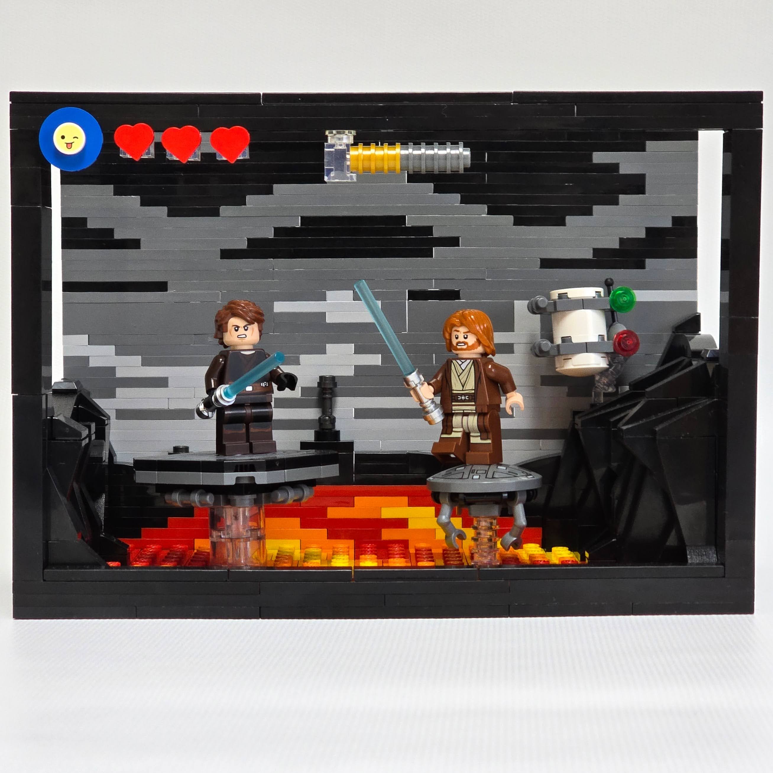 Lego Star Wars Anakin and Obi Wan fight, created by Alex Lyman