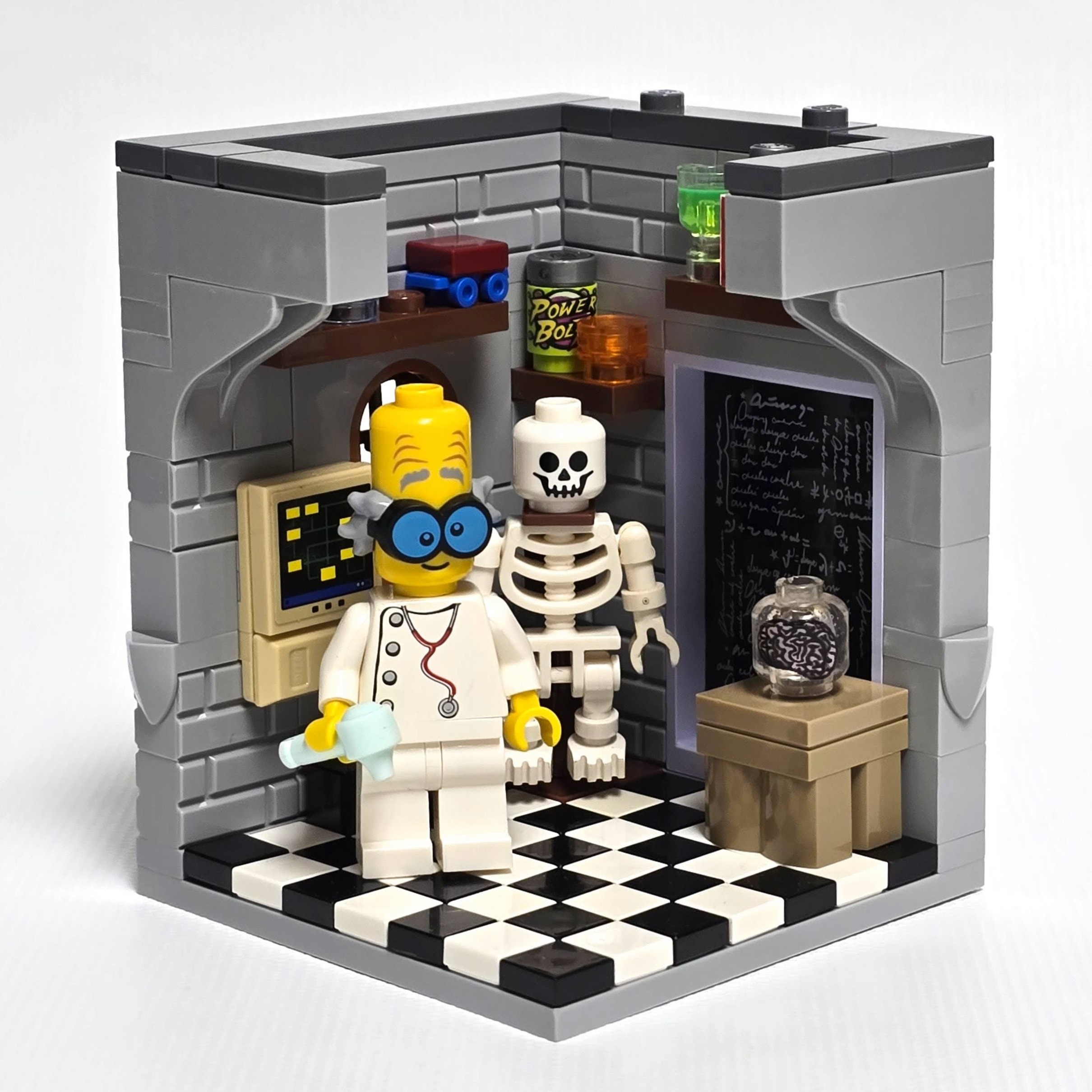 Lego mad scientist in a lab, created by Alex Lyman