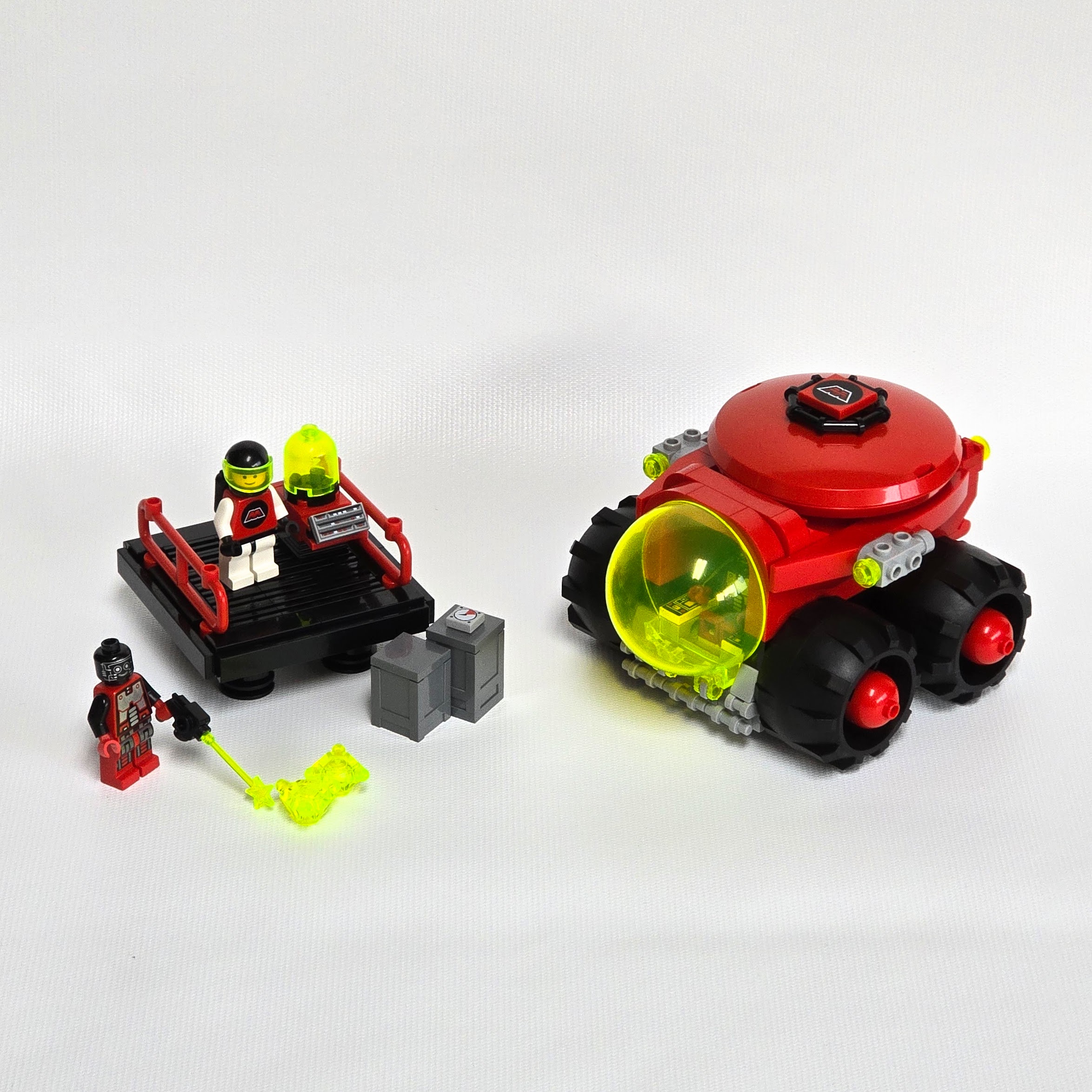 Lego m-tron space truck and loading zone, created by Alex Lyman