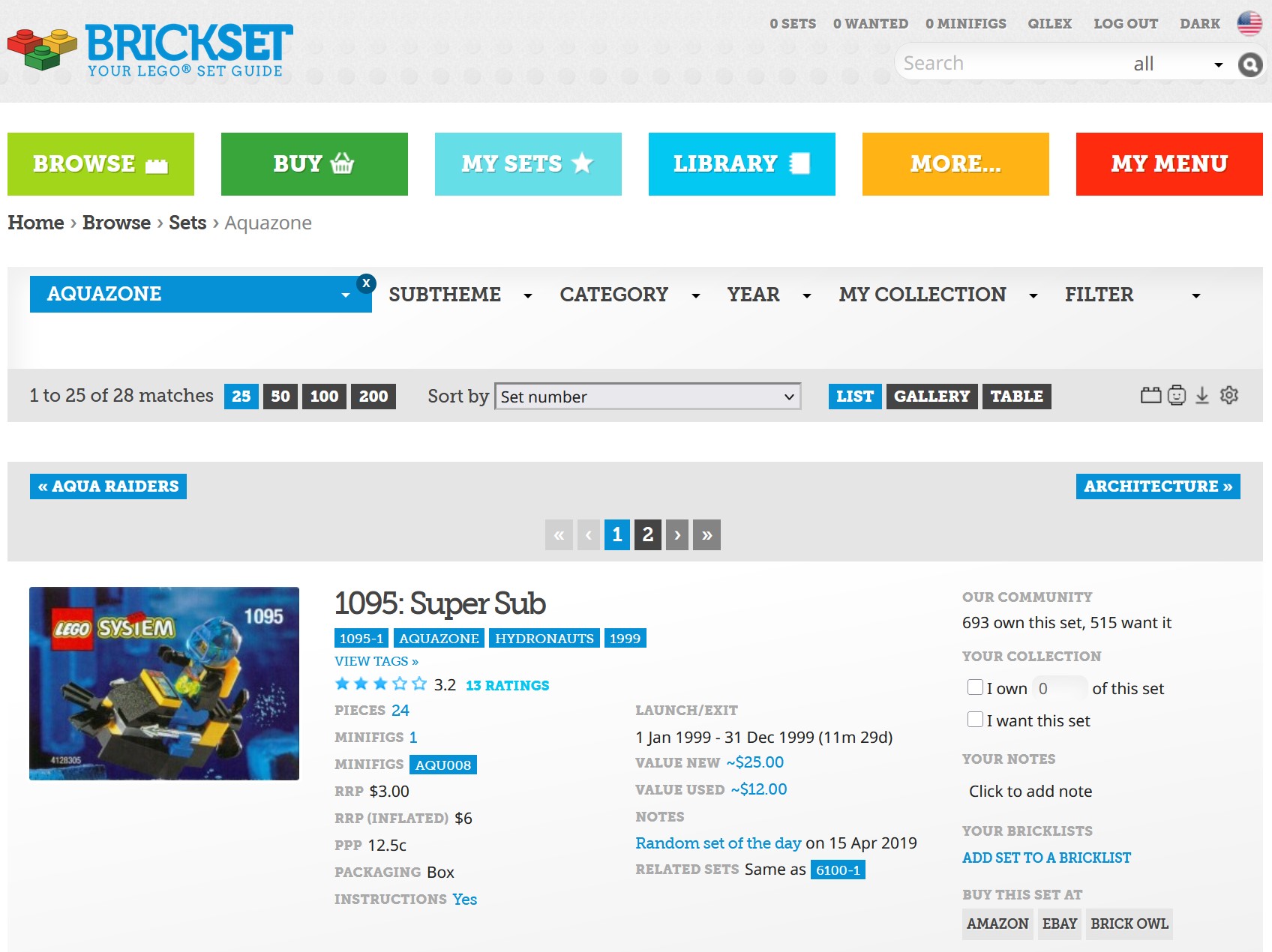 Brickset website