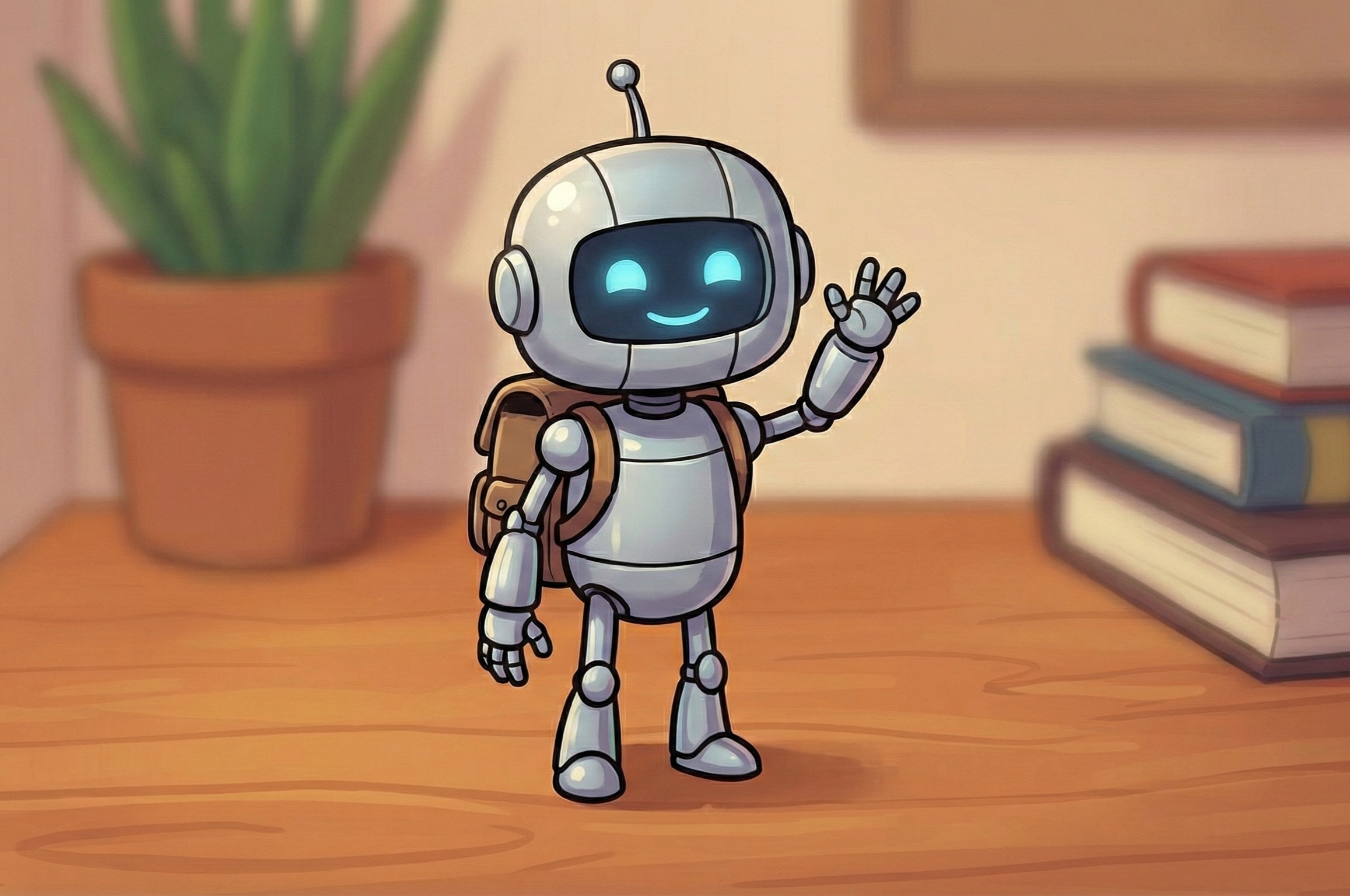 A cartoon robot representing my trained agent, generated by Nano Banana