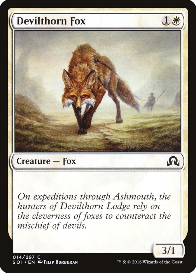 The Magic: the Gathering card Devilthorn Fox