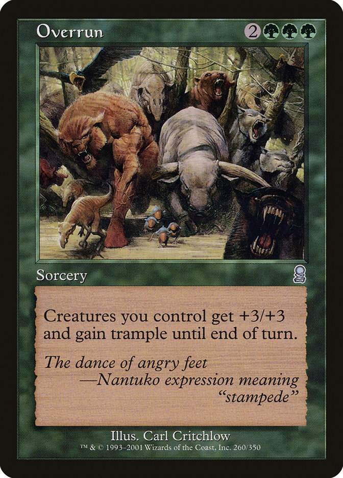 The Magic: the Gathering card Overrun