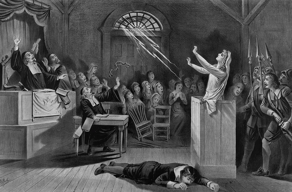 Lithograph of the Salem Witch Trials