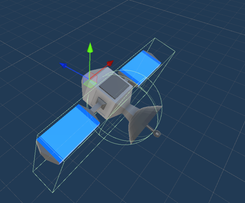Low-poly Blender Model of a satellite