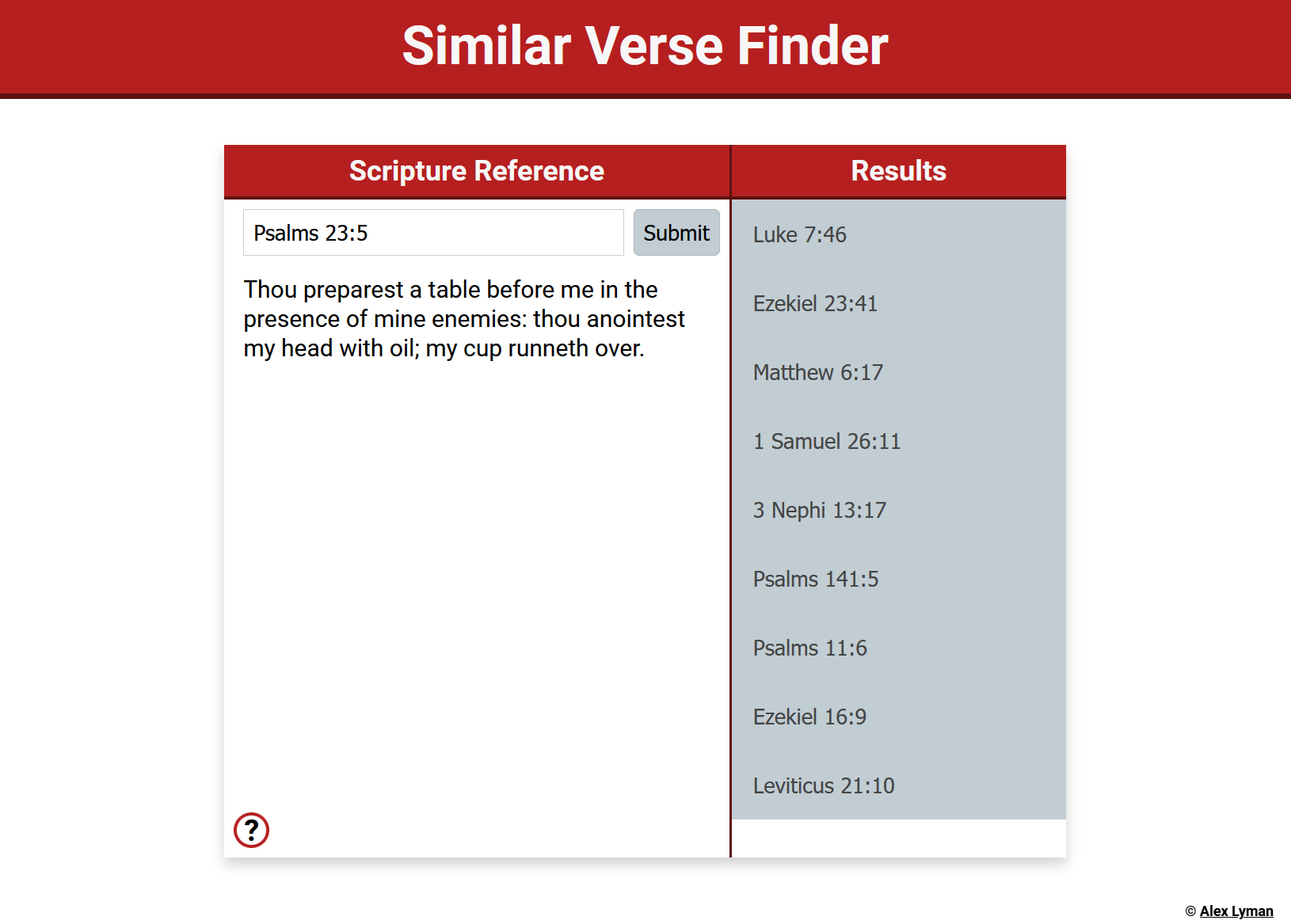 Similar Verse Finder UI