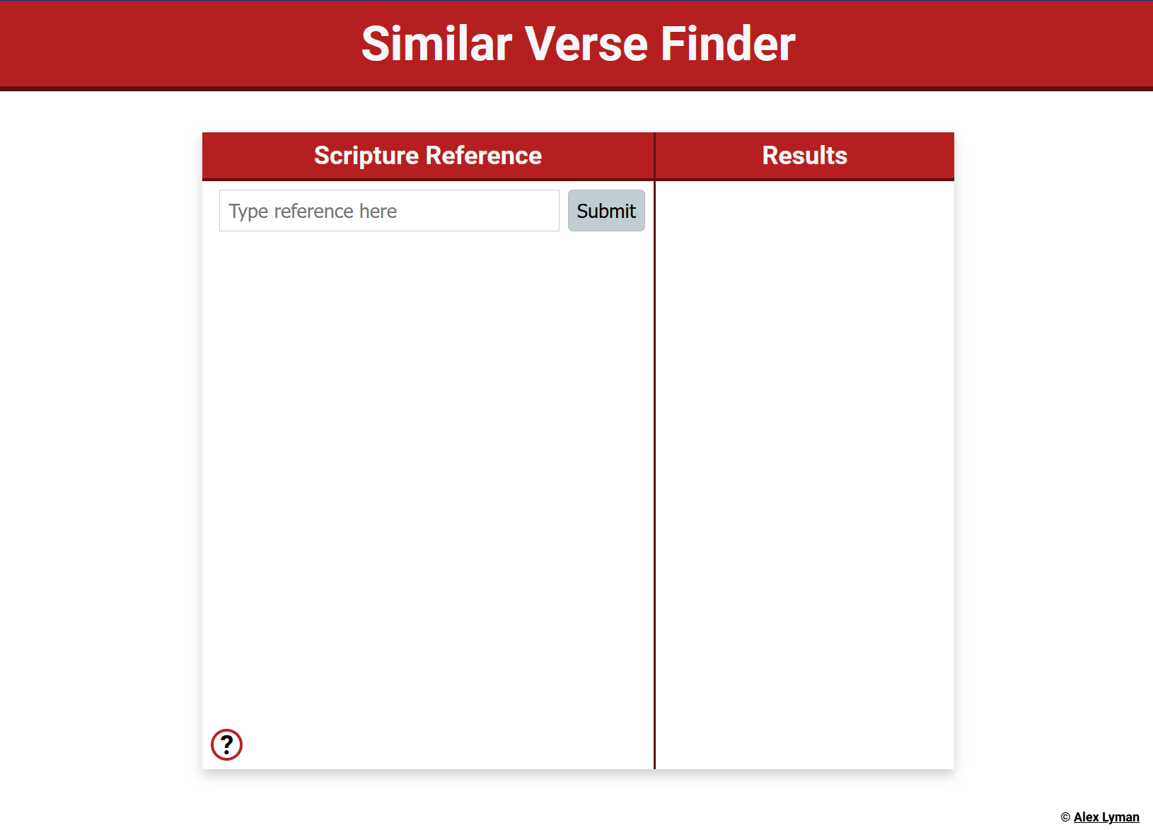 Similar Verse Finder UI