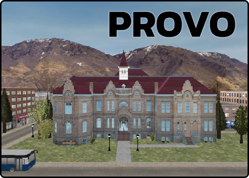 Final version of the Sticker designed by Alex Lyman for Provo City, this one with a strong, bold font.
