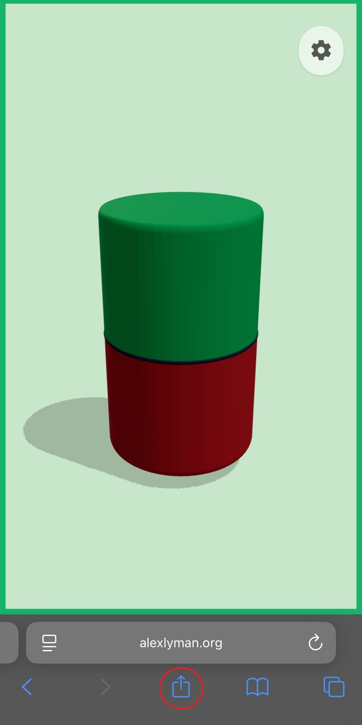 Screenshot of the TopicToggle site on iOS