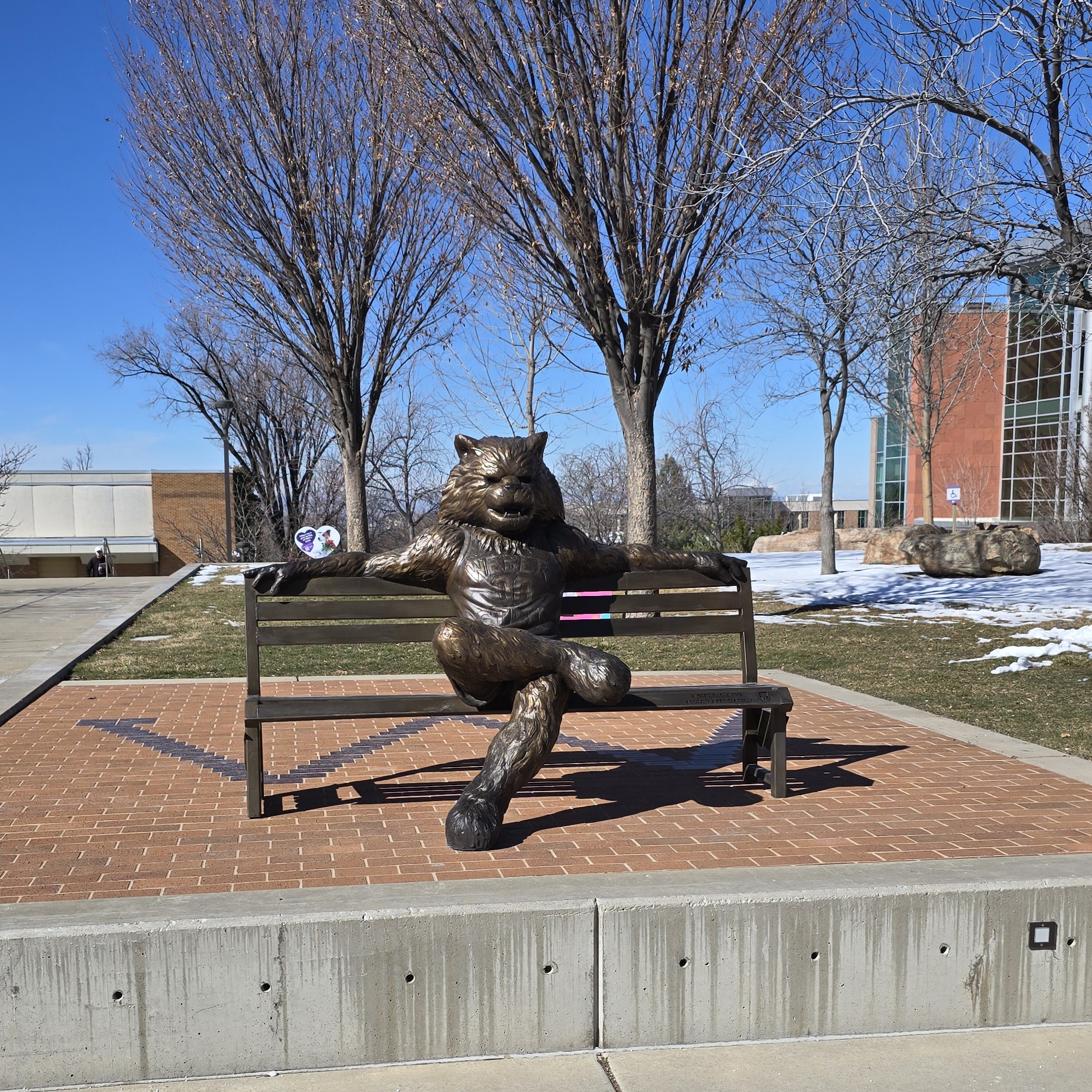 Statue of the Weber State mascot