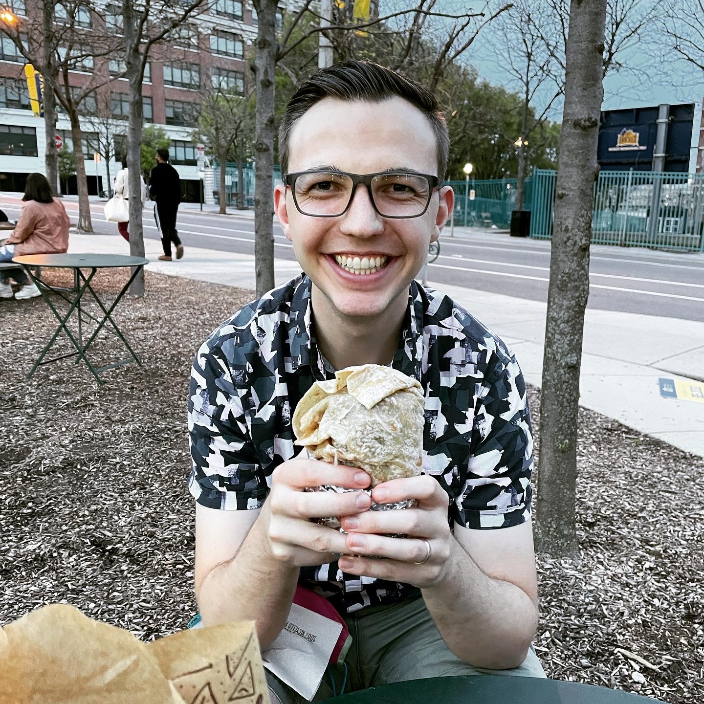 Photo of Me with a burrito